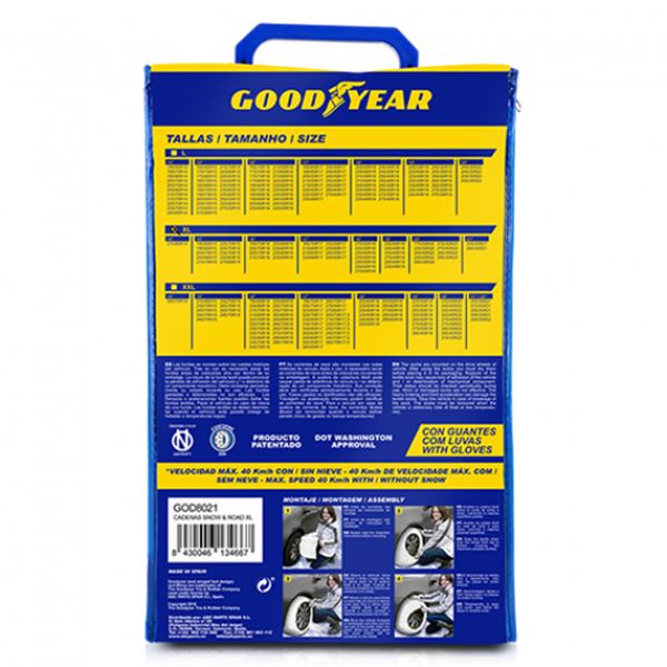 Correntes têxteis para neve Goodyear xl