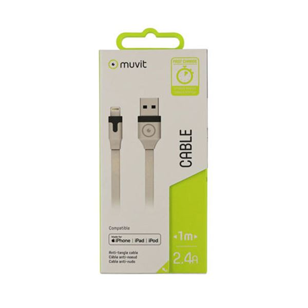 Cabo carregador usb Muvit mfi2 1m branco