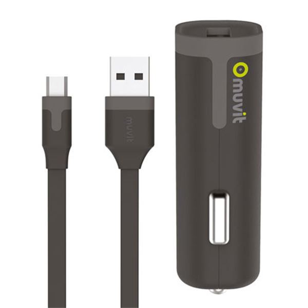 Carregador de telemóvel para automóvel Muvit micro usb