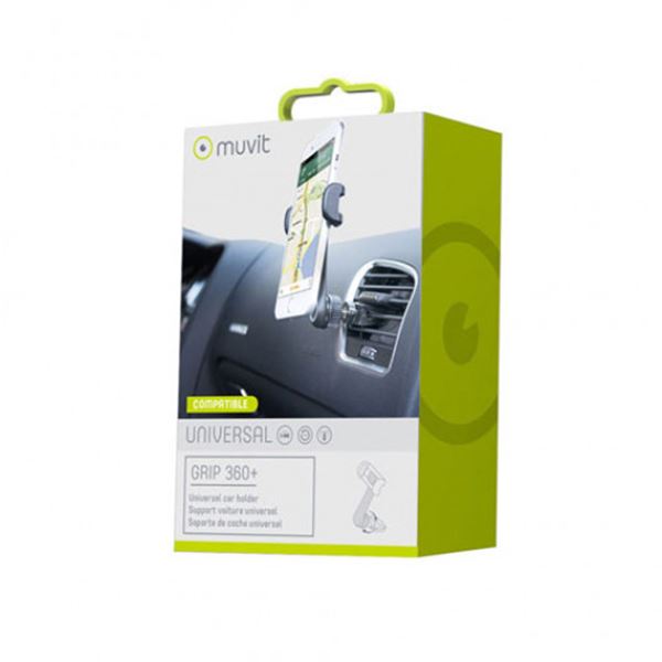 Suporte automóvel Muvit 360° para a grelha do telemóvel