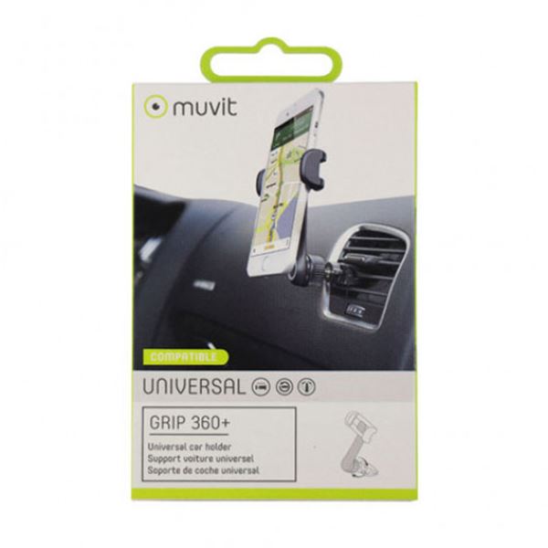 Suporte automóvel Muvit 360° para a grelha do telemóvel