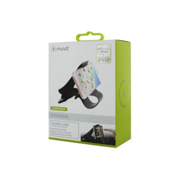 Suporte universal para telemóvel para automóvel com grampo frontal Muvit