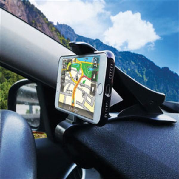 Suporte universal para telemóvel para automóvel com grampo frontal Muvit