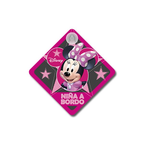 Rapariga do cartaz no quadro com ventosa Minie Disney