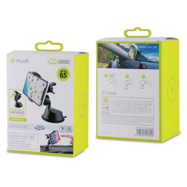 Suporte para telemóvel no painel de instrumentos do automóvel Muvit grampo para automóvel