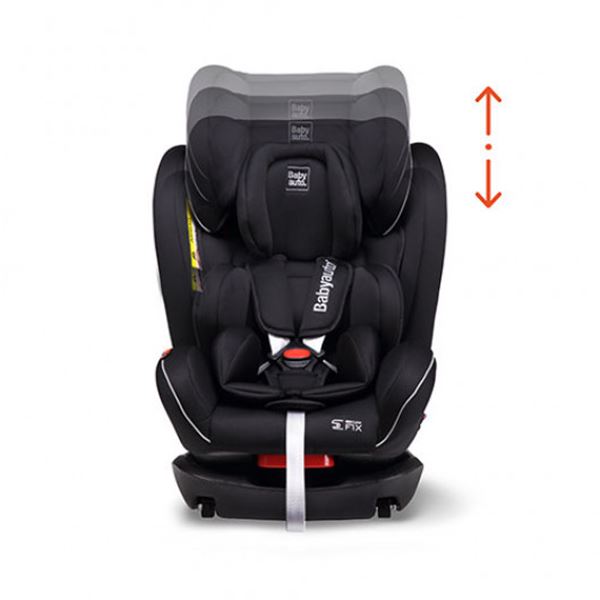 Cadeira auto para bebés do grupo 1,2,3 noe plus preto/cinzento