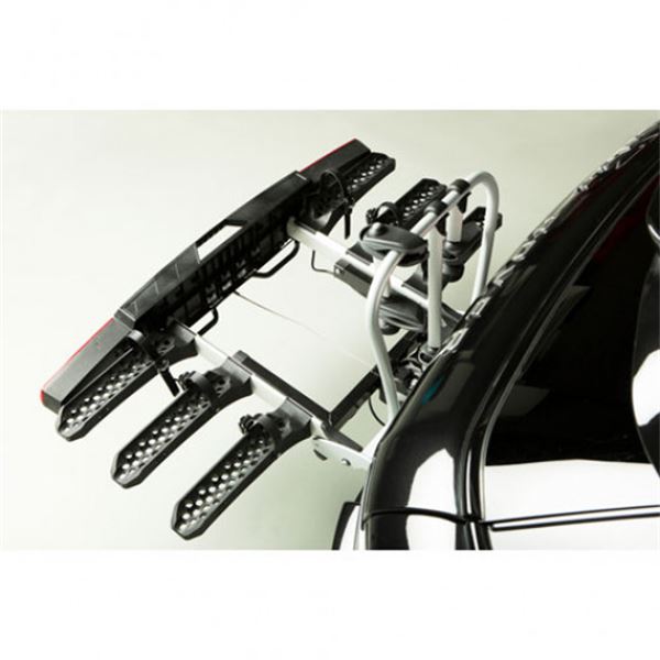 Suporte para bicicletas Yakima foldclick 3 numa plataforma para 3 bicicletas