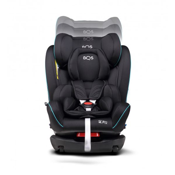 Cadeira auto para bebé grupo 1,2,3 bnofix preto e turquesa