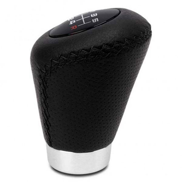 Botão da caixa de velocidades BC Corona sport leatherette preto