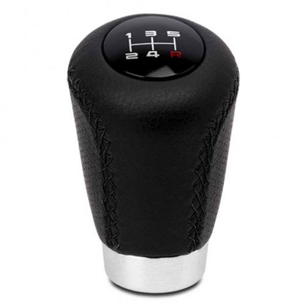 Botão da caixa de velocidades BC Corona sport leatherette preto