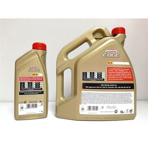 Óleo Castrol Edge Titanium LL Q3 5W30 Óleo Castrol Edge Titanium LL Q3 C3 5L +1L