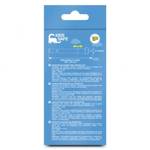 Extensor ajustável do cinto de segurança do automóvel 60 cm