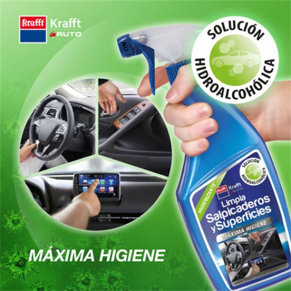 Solução hidroalcoólica de limpeza de tablier Krafft 500 ml