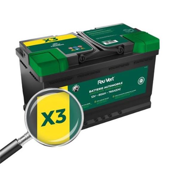 Bateria de automóvel Feu Vert Start Stop agm X3 80ah 760a
