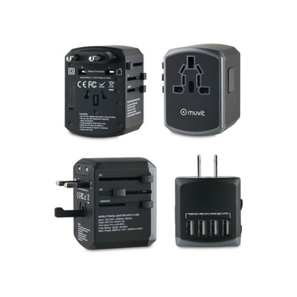 Adaptador universal Muvit 4 portas micro usb 4.5a