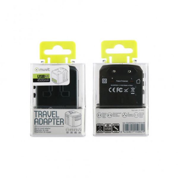 Adaptador universal Muvit 4 portas micro usb 4.5a