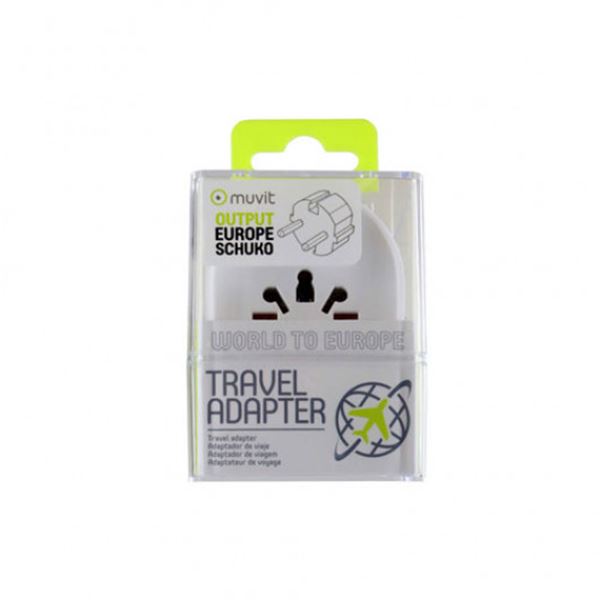Adaptador universal Muvit Ficha europeia