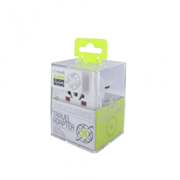 Adaptador universal Muvit Ficha europeia