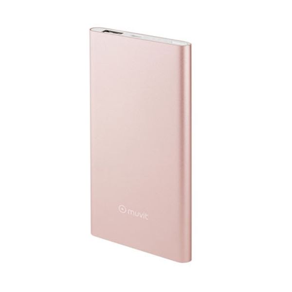 Bateria externa para telemóvel Muvit 5000mAh cor-de-rosa