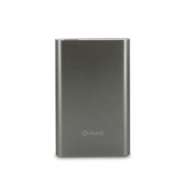 Muvit 10000 mah bateria externa multiusos para telemóvel prata