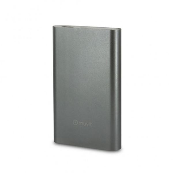 Muvit 10000 mah bateria externa multiusos para telemóvel prata