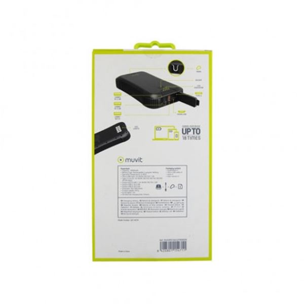 Bateria móvel externa multiusos solar Muvit 16000 mah