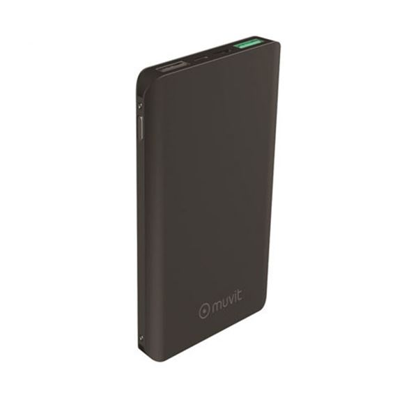 Muvit 10000 mah bateria externa multiusos para telemóvel 7 cargas máx. preto
