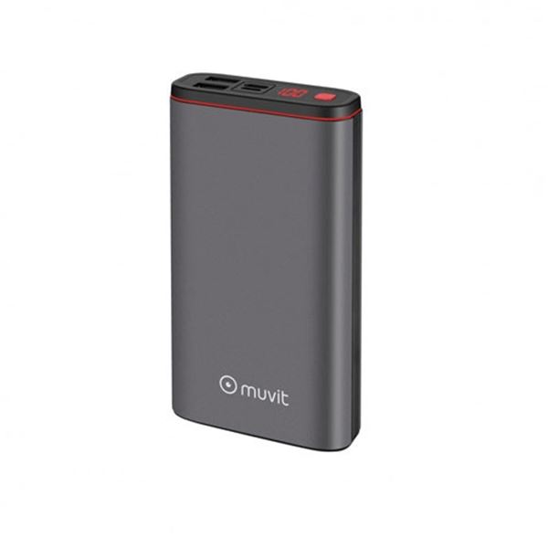Bateria móvel externa multiusos Muvit 20000 mah com ecrã LED