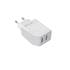 Carregador de telemóvel 2 portas usb 4.8a 24w branco Muvit para mudança