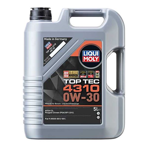 ÓLEO DE MOTOR LIQUI MOLY TOP TEC 4310 0W30 5L