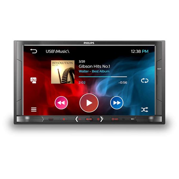 Sistema multimédia para automóvel/câmara traseira Philips ce600n