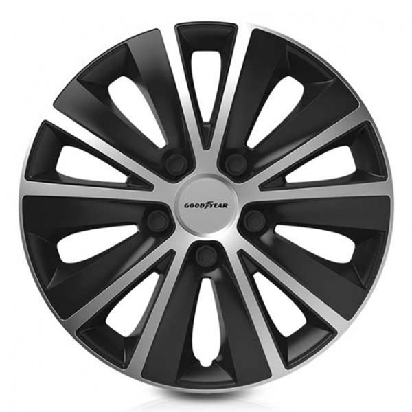 Goodyear Monaco 16" Tampão de rodas pretas e prateadas 4pcs