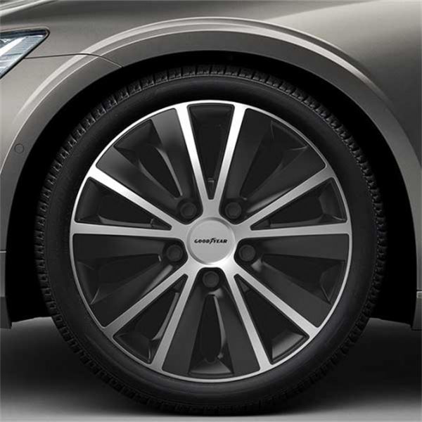 Goodyear Monaco 16" Tampão de rodas pretas e prateadas 4pcs