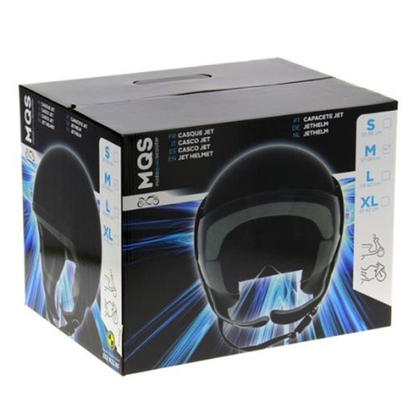 Capacete a jato unissexo preto l MQS