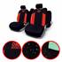 Conjunto de capas para assento de automóvel preto/vermelho Omp speed