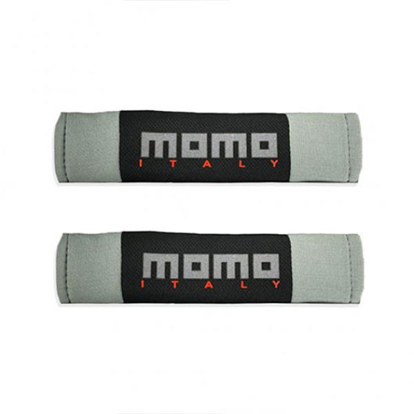 Cobertura do cinto Momo preta 2 peças + Cobertura do volante