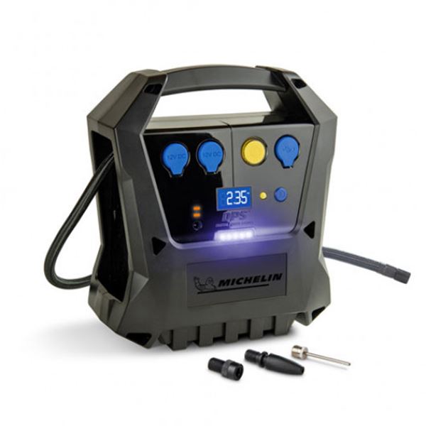 Compressor Michelin 12v autónomo e recarregável