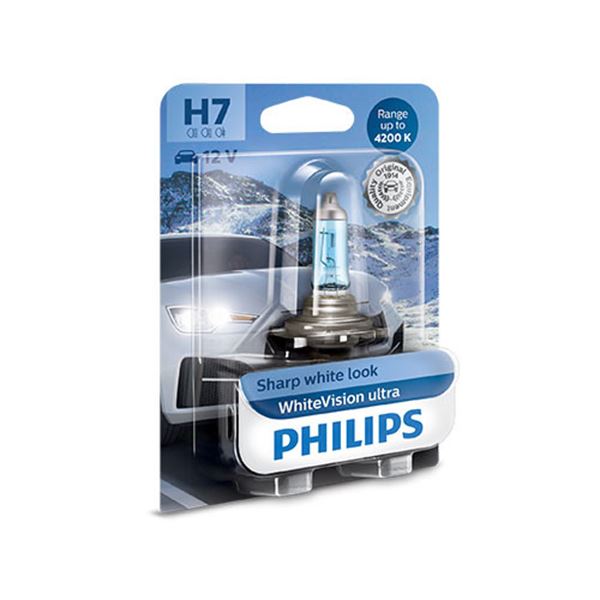 Lâmpada h7 Philips whitevision ultra 12v 55w 1pc