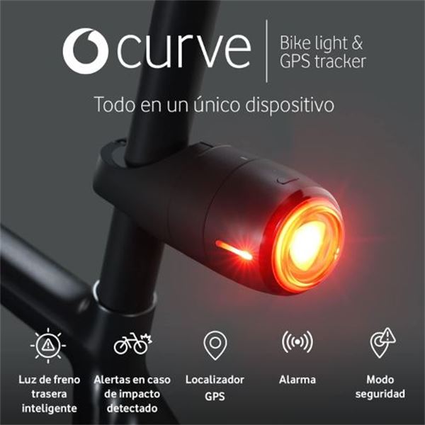 Vodafone curvelight tracker GPS para bicicletas