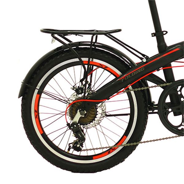 Bicicleta dobrável shimano Belderia x7 20" preto e vermelho