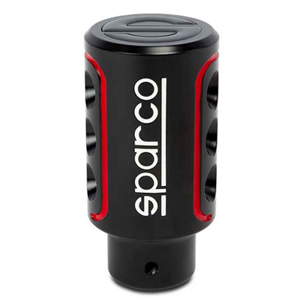 Botão da alavanca de velocidades Sparco Racing preto e vermelho