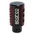 Botão da alavanca de velocidades Sparco Racing preto e vermelho