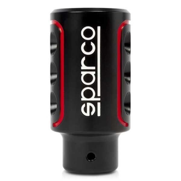 Botão da alavanca de velocidades Sparco Racing preto e vermelho