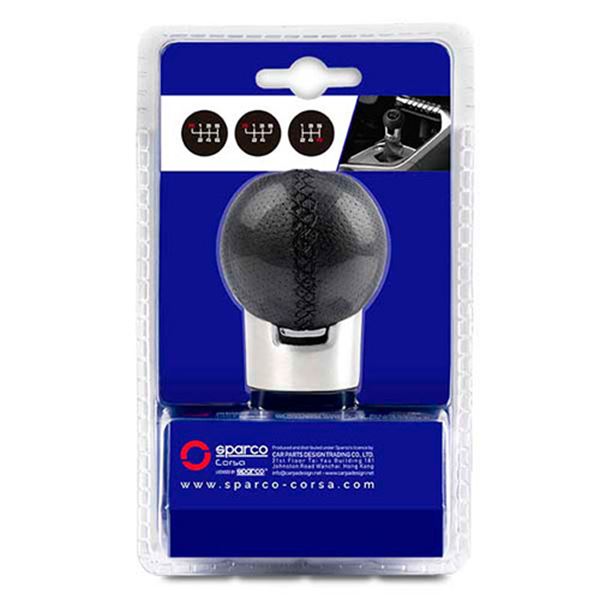 Manípulo da caixa de velocidades Sparco lazio leatherette preto e vermelho