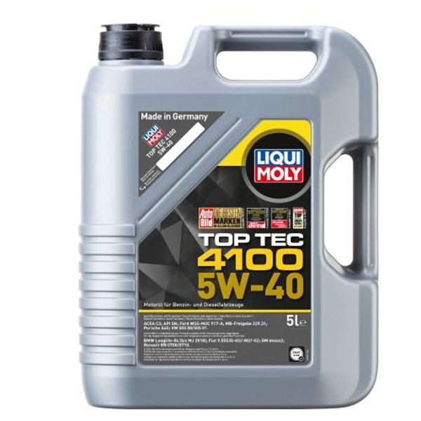 Óleo 5W40 Liqui Moly top tec 4100 5L