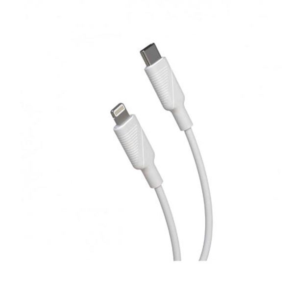 Cabo usb para automóvel tipo c lightning 3a 1,2 m branco Muvit para mudança