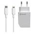 Pack transformador tipo c pd 20w + cabo tipo c para relâmpago 2.4a 1m branco Muvit para mudança