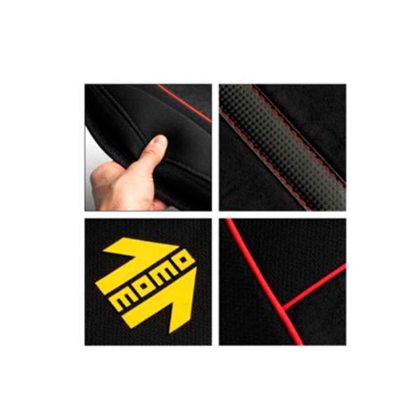 Cobertura do banco do automóvel Momo preto/vermelho estilo universal