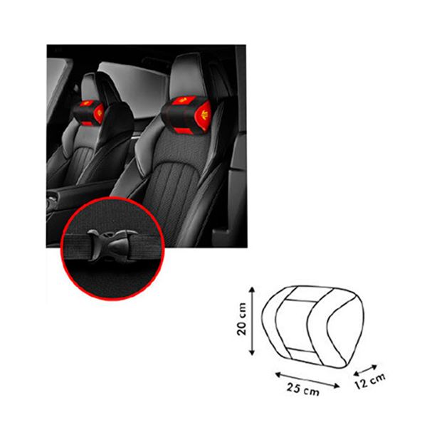 Almofada para apoio de cabeça de automóvel Momo comfort corsa preto/vermelho