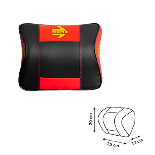Almofada para apoio de cabeça de automóvel Momo comfort corsa preto/vermelho